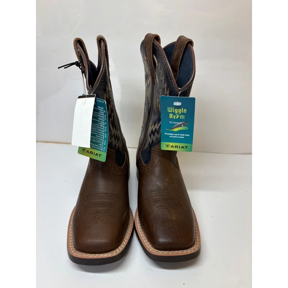 Ariat Kids Tycoon Brazen Brown Arizona Sky Square Toe Cowboy Boots 10021591 10M